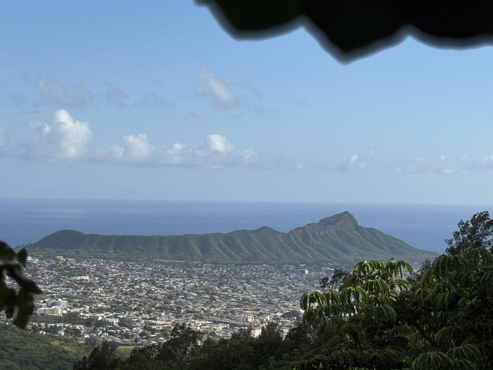 Diamond Head crater view from the ridgeline