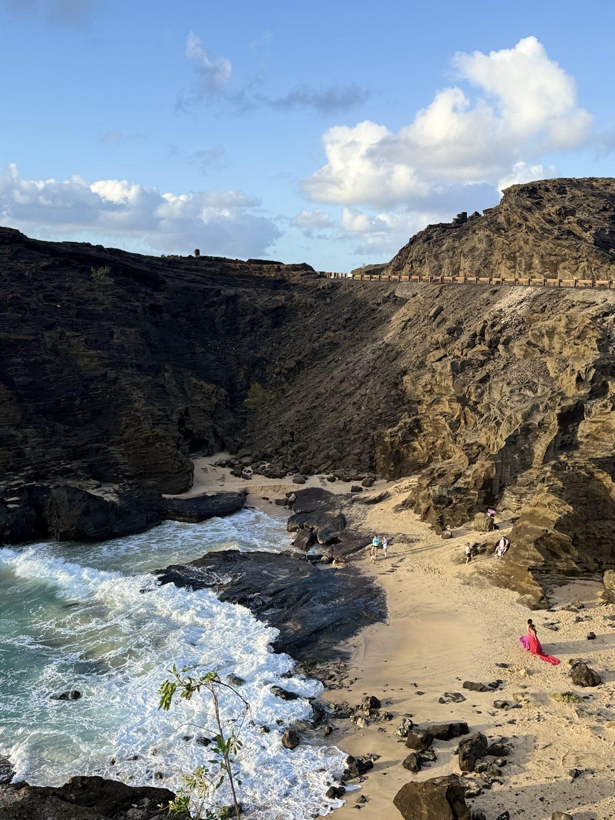 Eternity Beach (Halona Cove) from the lookout above